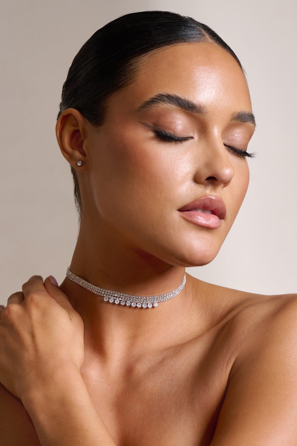 CRB7215900 - Diamants Légers necklace, SM - White gold, diamond - Cartier